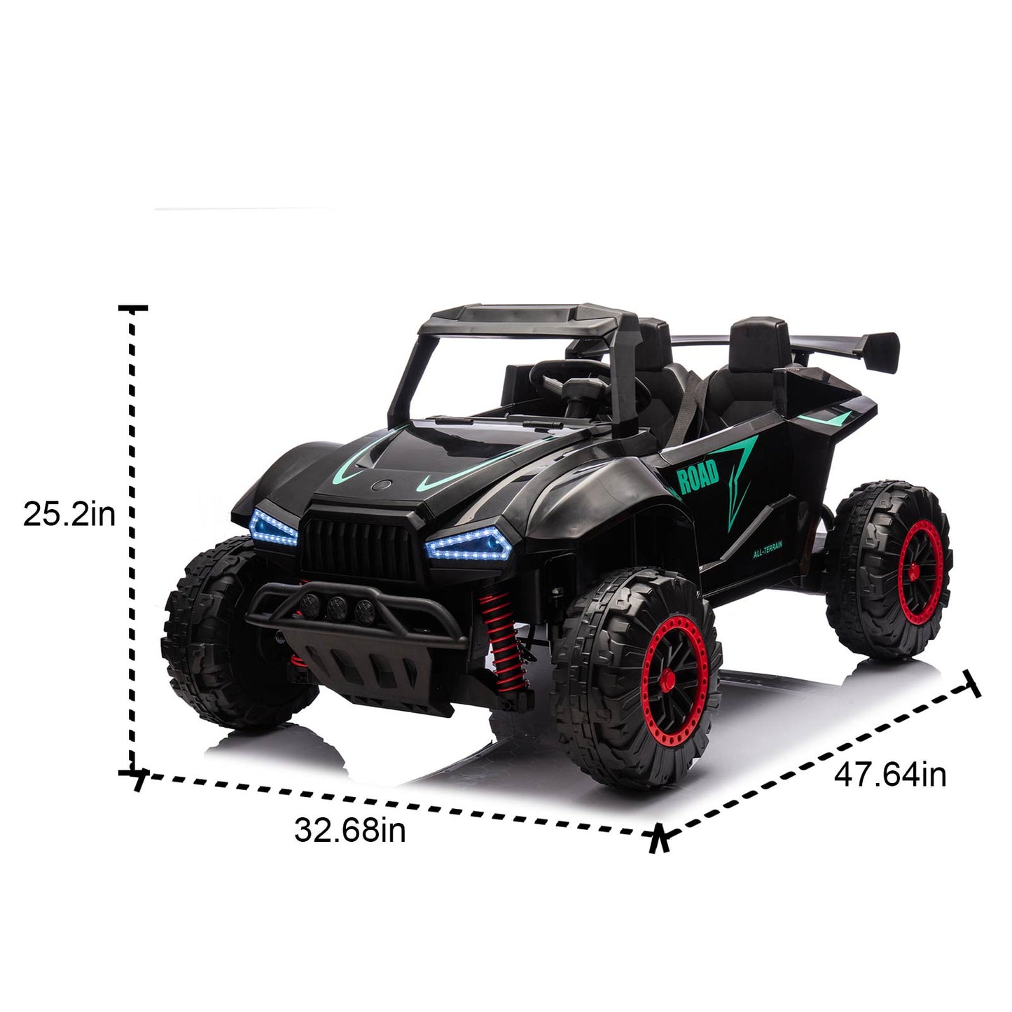 iRerts 24V Powered Ride on Cars, Ride on Toys for Big Kids Boys Girls Ages 3-8, Kids Car Electric Vehicles with Remote Control, Bluetooth, MP3/USB Ports, 4 Wheels Spring Suspension, Black