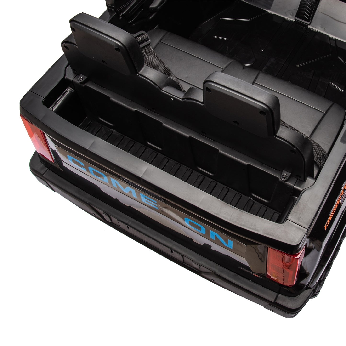24V 2 Seater Ride on Truck, 4WD Powered Ride on Toy Car with Remote Control, Bluetooth, Music Player, 800W Motors, Back Box Storage, 3 Speeds, Kids Electric Vehicle for Boys Girls Gifts, Black