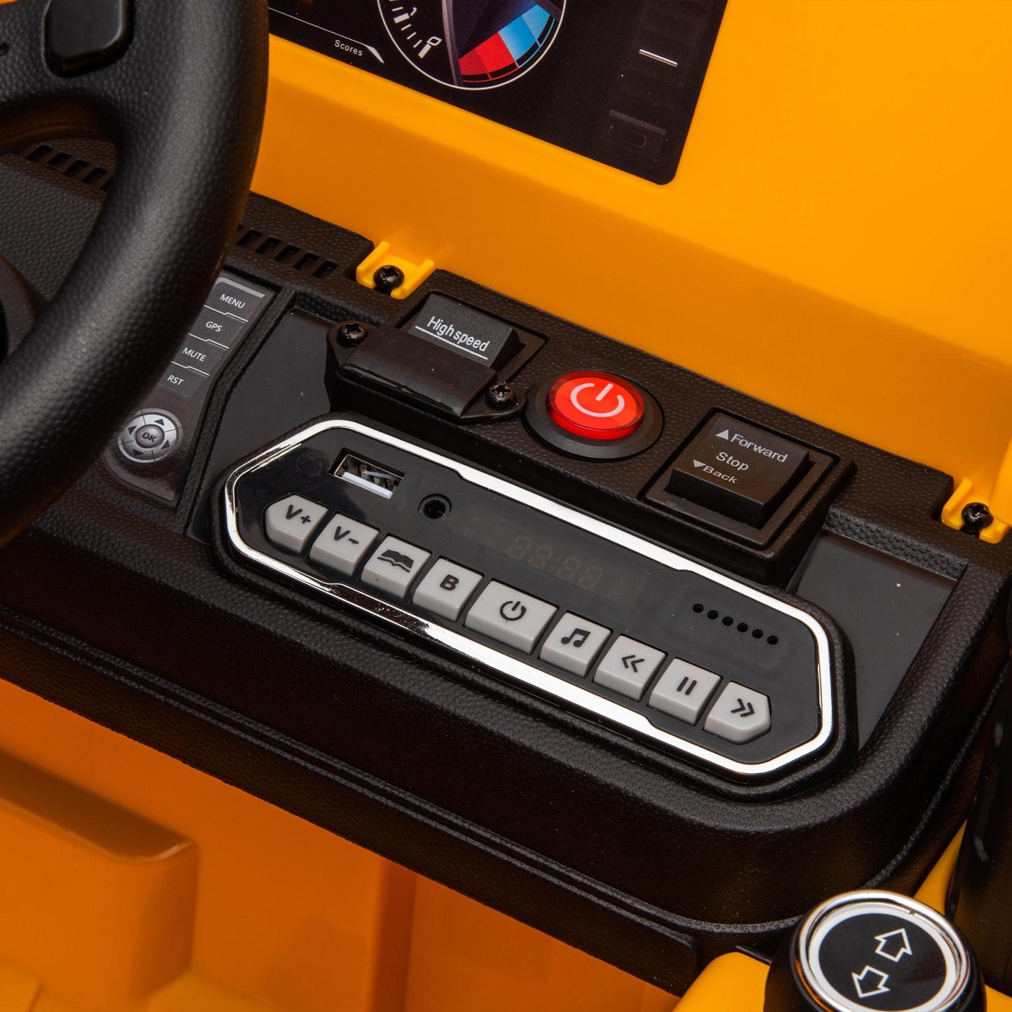 iRerts Ride on Dump Truck for Boys, 12V Ride on Car with Remote Control, 4 Wheel Construction Vehicles with Electric Dump Bed and Shovel, Powered Ride on Toys with Bluetooth, Music, USB Port, Yellow