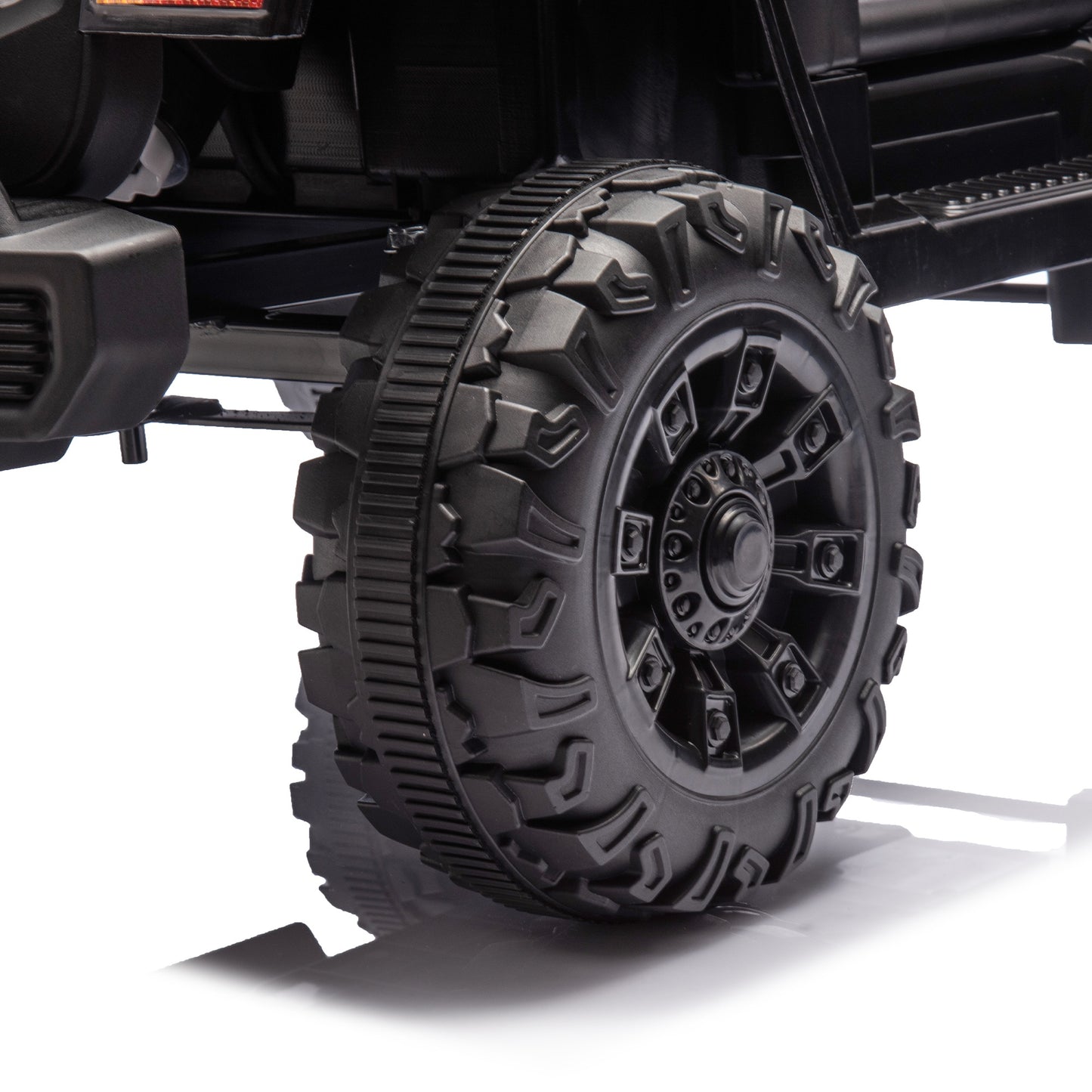 iRerts 12V Ride on Cars with Remote Control, Electric Cars for Kids Boys Girls 3-6 Ages, Powered Ride on Toys Truck with Bluetooth, Music, MP3/USB Port, Detachable Steering Wheel, Black