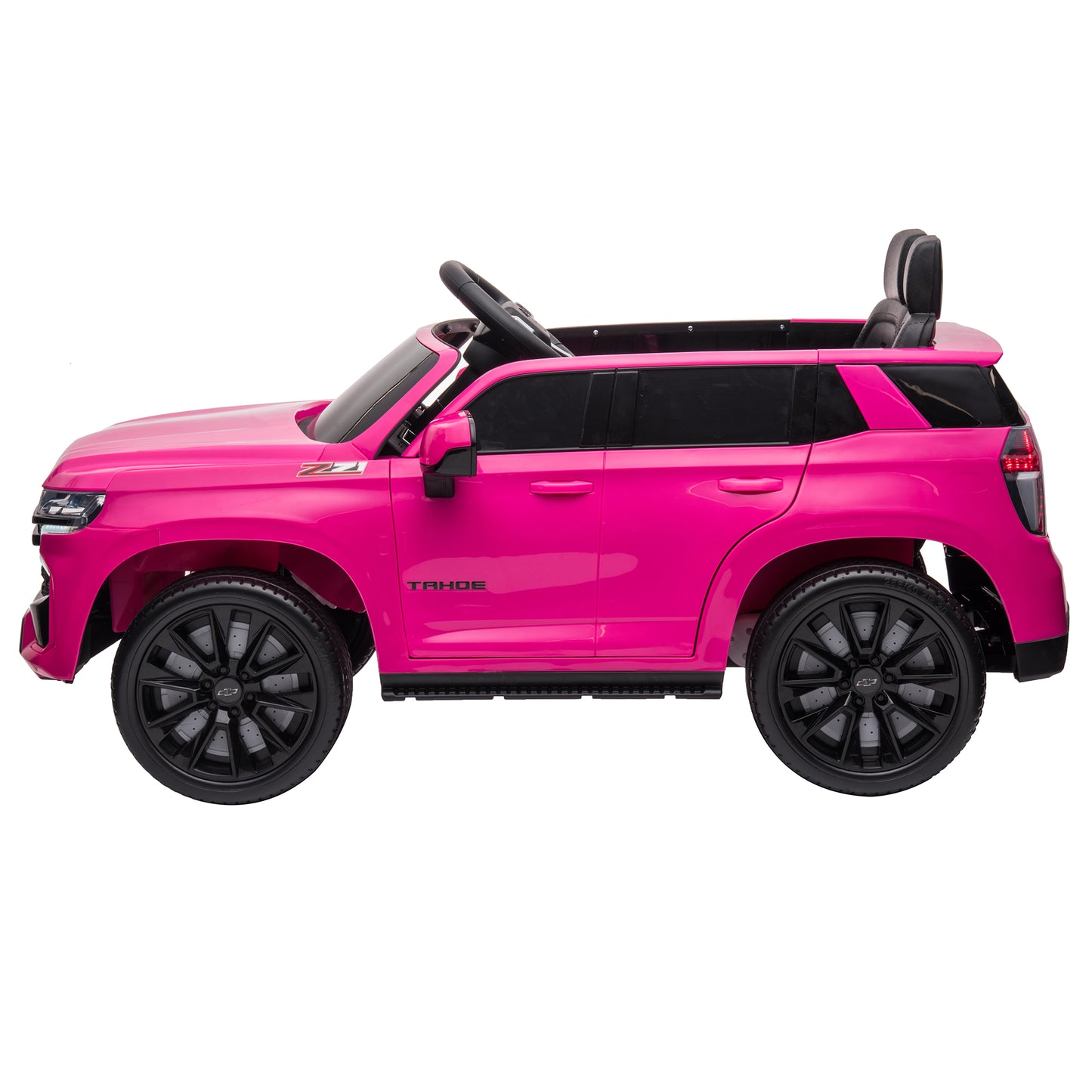 iRerts 12V Battery Powered Ride on Cars with Remote Control, Licensed Chevrolet Tahoe Kids Electric Cars for 3-6 Ages Kids Gift, Ride On Toy with Bluetooth, Music, MP3/USB/AUX Port, LED Light, Pink