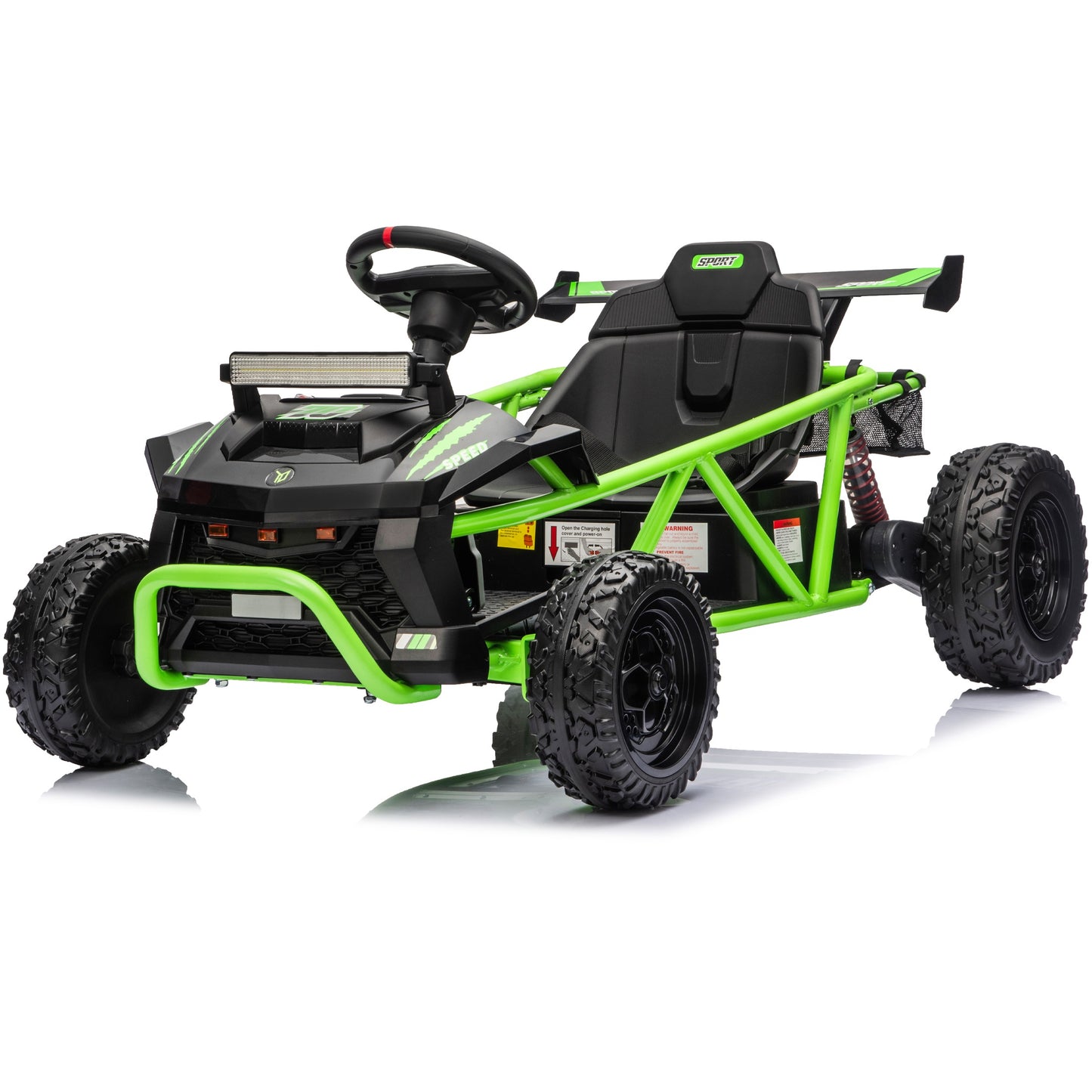 iRerts 36V Ride on Toys for Big Kids, Powered Ride on Cars with Bluetooth, Music, Real Wheels Spring Suspension, Kids Car Electric Ride on Vehicles for Boys Girls Ages 6+, Green