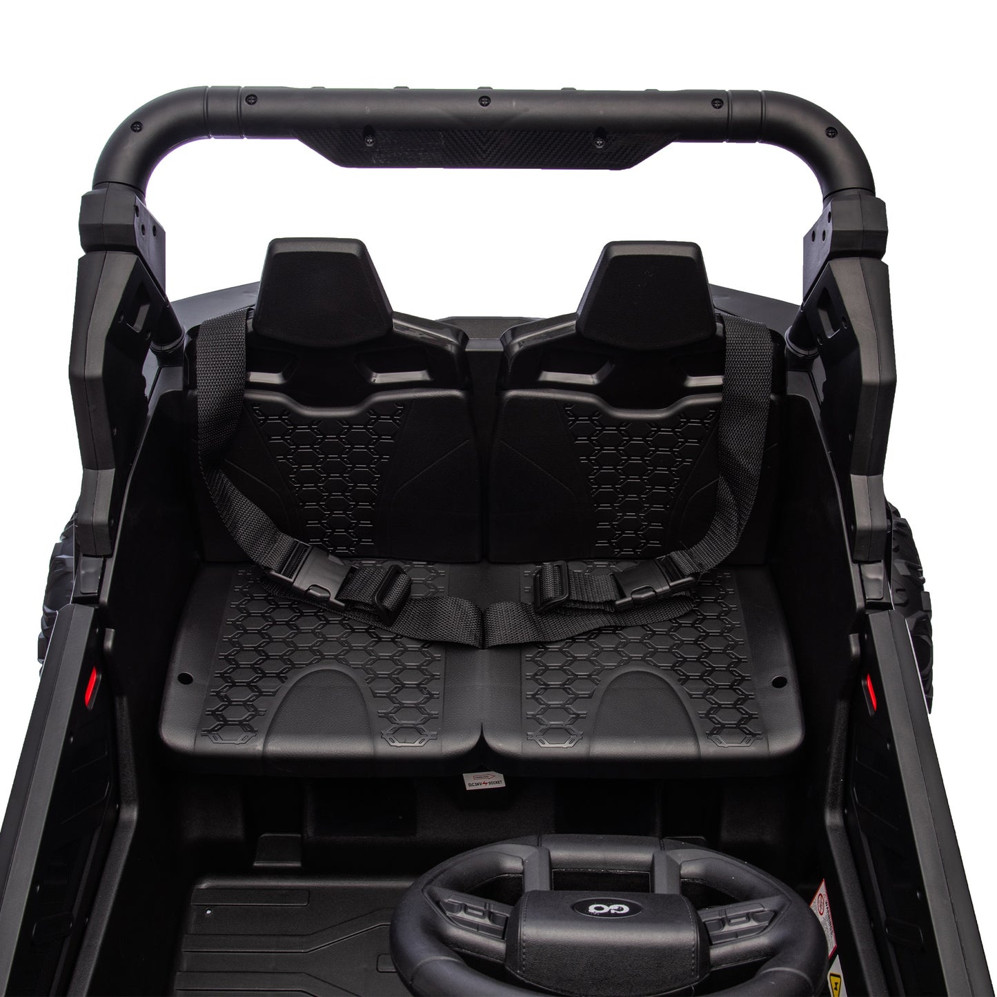 iRerts 2 Seater Ride on Car, 24V Powered Ride on Toys UTV with Remote Control, LED Lights, Bluetooth Music, 3 Speeds, Storage Space, Electric Vehicle for Kids Boys Girls Ages 3-8 Gifts, Black