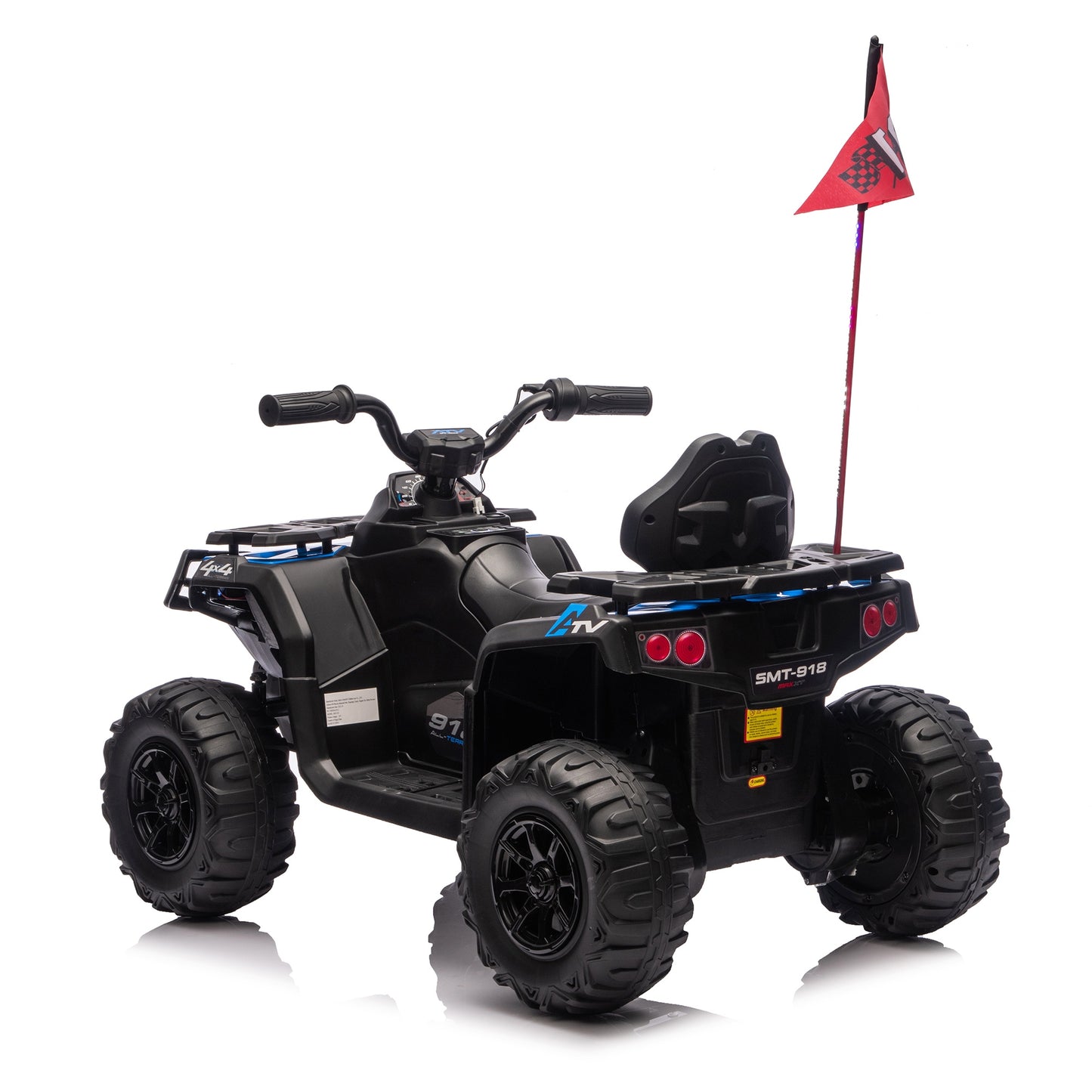iRerts 24V Ride on ATV, Powered Ride on Toys Electric 4 Wheeler for Boys Girls Ages 3-6 Gifts, Kids Ride on Car Electric Vehicle with Multi-Color Lights, Bluetooth, Music, USB Port, Blue