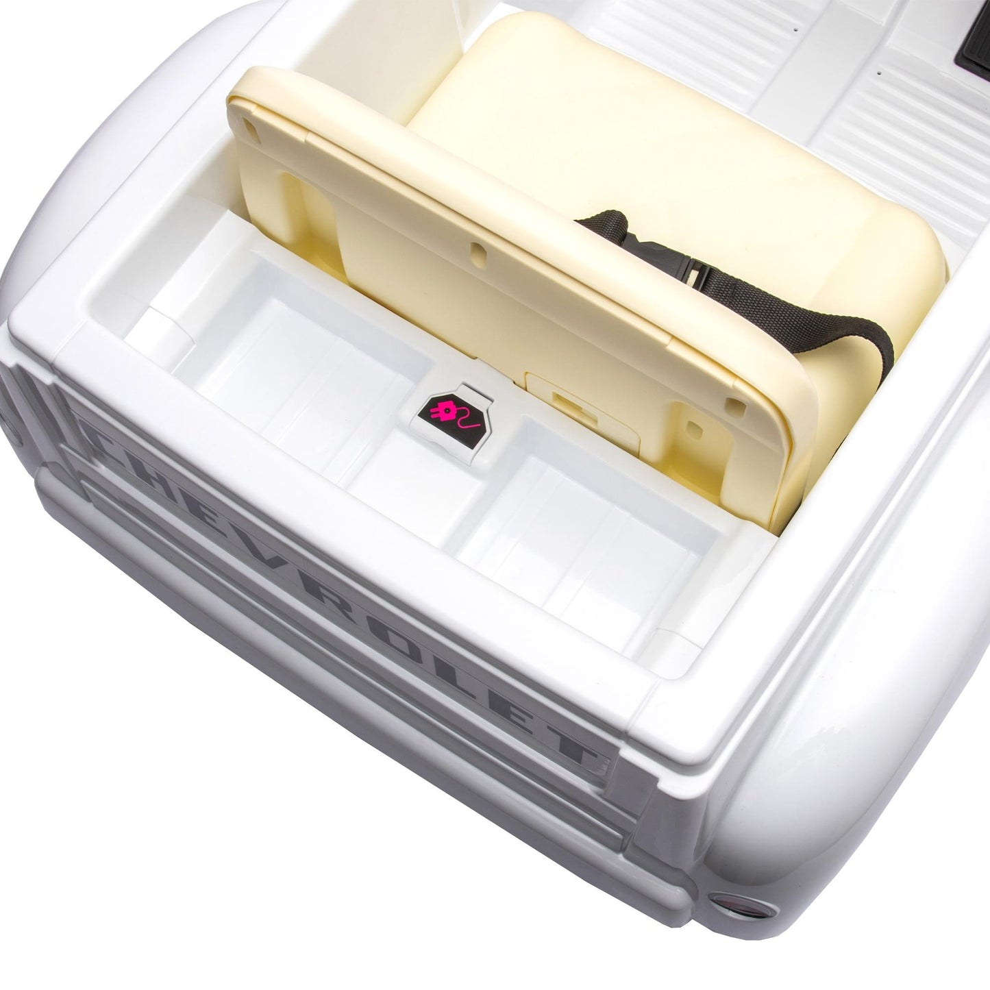 12V Powered Ride on Cars, Licensed Chevrolet 3100 Ride on Toys with Remote Control for kids Ages 3-6 Birthday Christmas Gifts, Kids Electric Car with Bluetooth, Music, USB/AUX Port, 3 Speeds, White