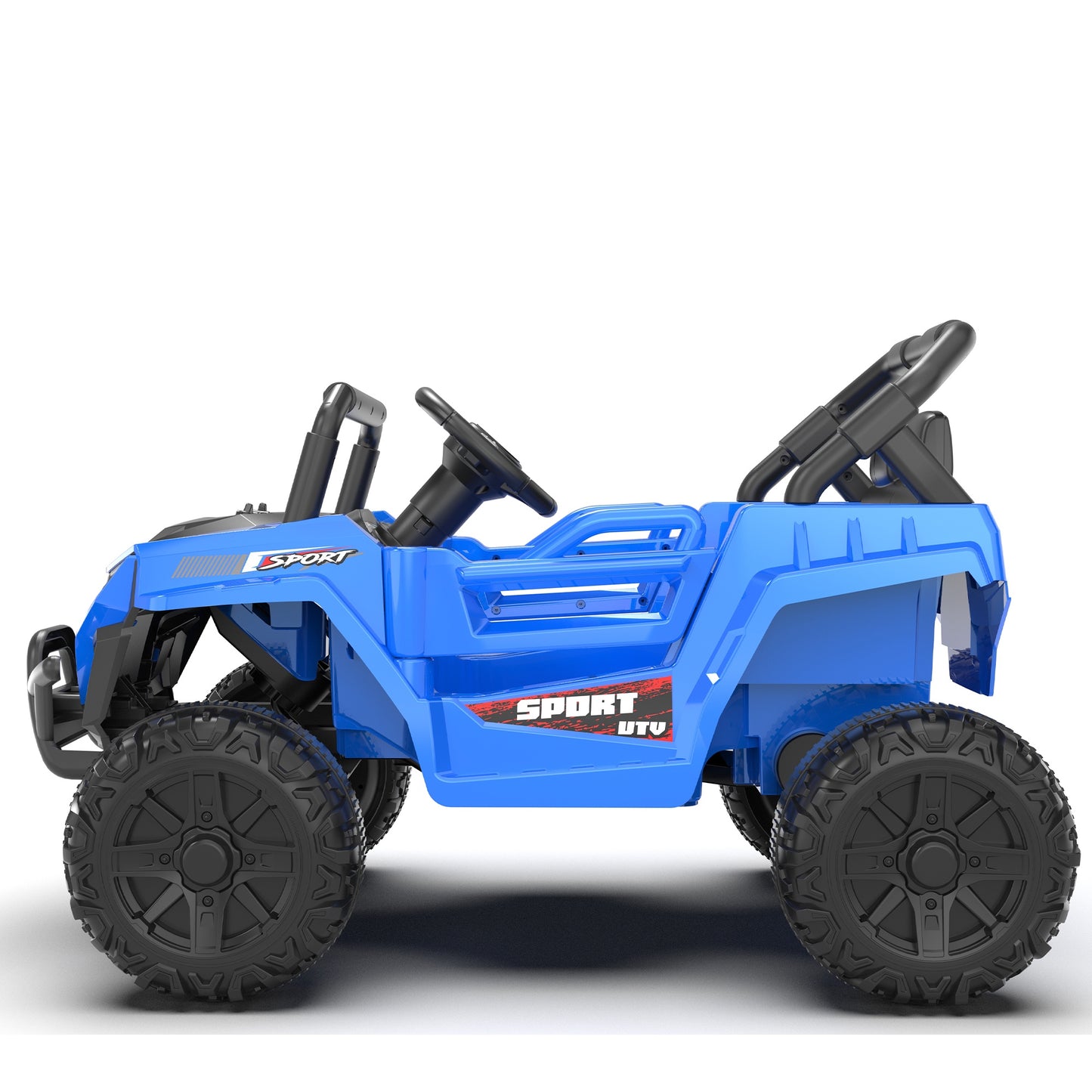 iRerts 12V Ride on Car UTV with Remote Control, Powered Ride on Toys for Kids Boys Girls Ages 3-5, Electric Car for Kids with Bluetooth, Music, MP3 Ports, LED Lights, Horn, Blue