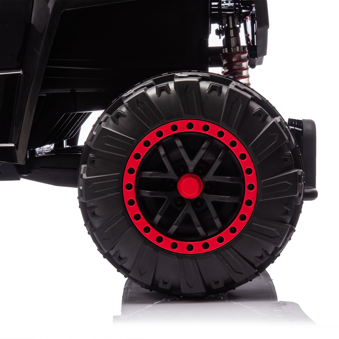 iRerts 24V Powered Ride on Cars, Ride on Toys for Big Kids Boys Girls Ages 3-8, Kids Car Electric Vehicles with Remote Control, Bluetooth, MP3/USB Ports, 4 Wheels Spring Suspension, Black