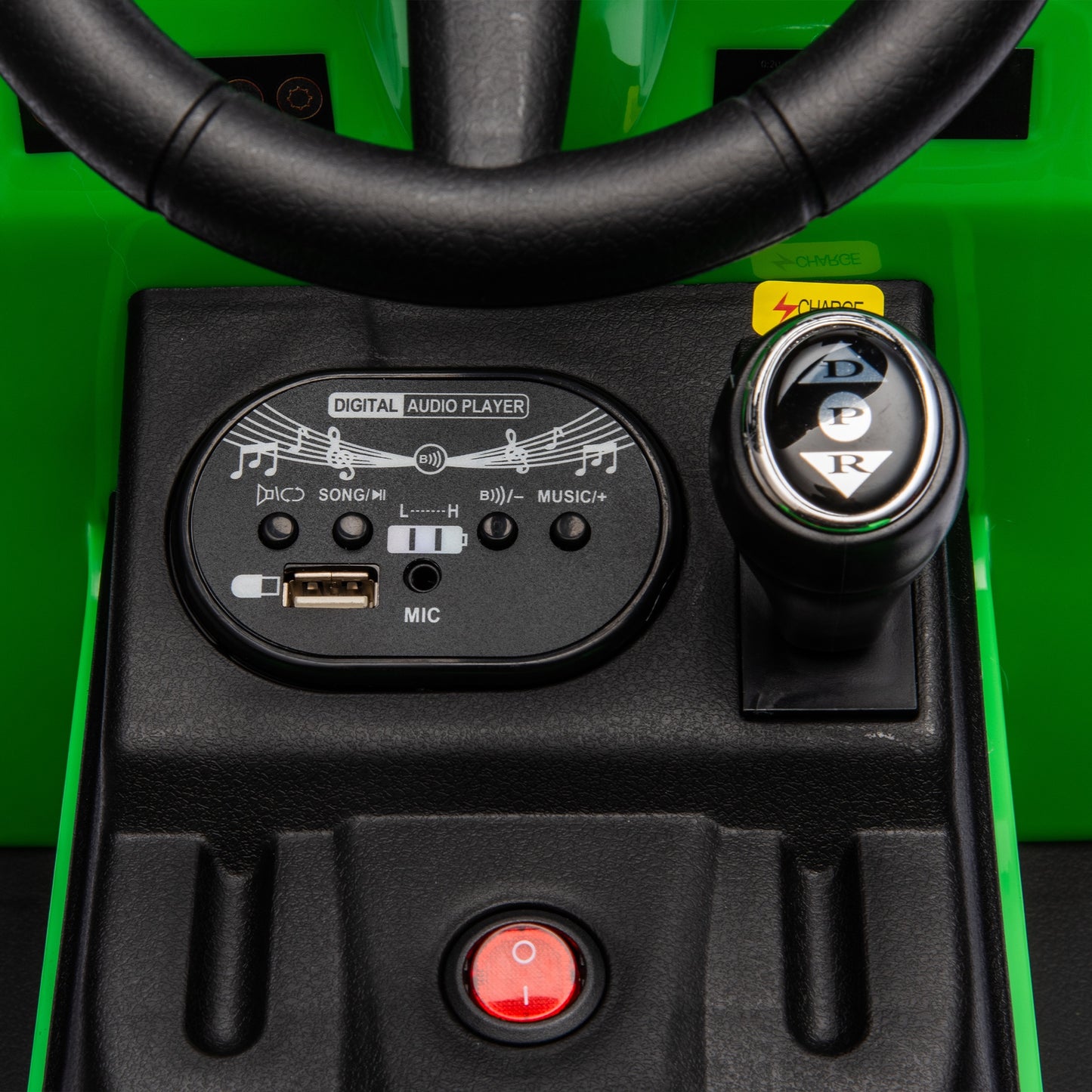 iRerts 12V Ride on Tractor, Powered Ride on Car for Kids Boys Girls Ages 3-6 Gifts, Kids Ride on Toys Electric Cars with Removable Storage Tug, Bluetooth ,Music, MP3/USB Ports, LED Light, Green