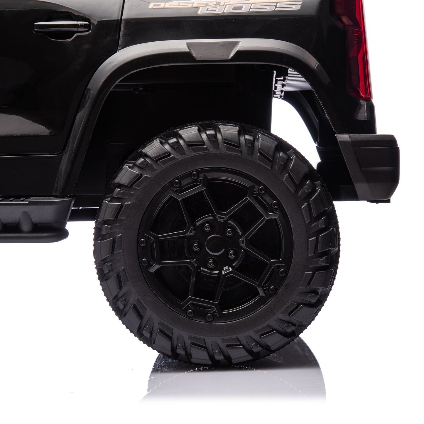 24V 2 Seater Ride on Truck, 4WD Powered Ride on Toy Car with Remote Control, Bluetooth, Music Player, 800W Motors, Back Box Storage, 3 Speeds, Kids Electric Vehicle for Boys Girls Gifts, Black