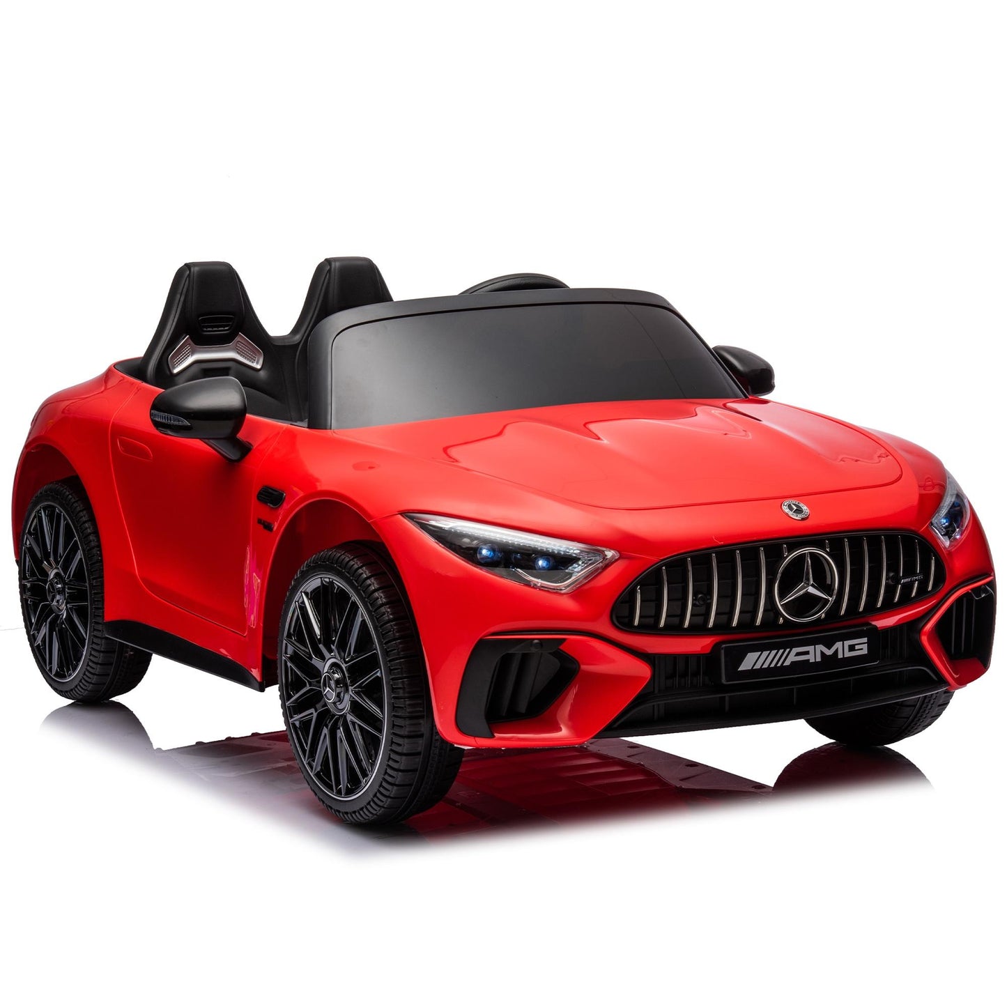 iRerts Red 24V Mercedes Benz SL63 Powered Ride On Cars with Remote Control, 4 Wheels Electric Car for Kids with Bluetooth, Music, USB, LED Light, Ride on Toys for Kids 3-8 Ages Boys Girls Gifts