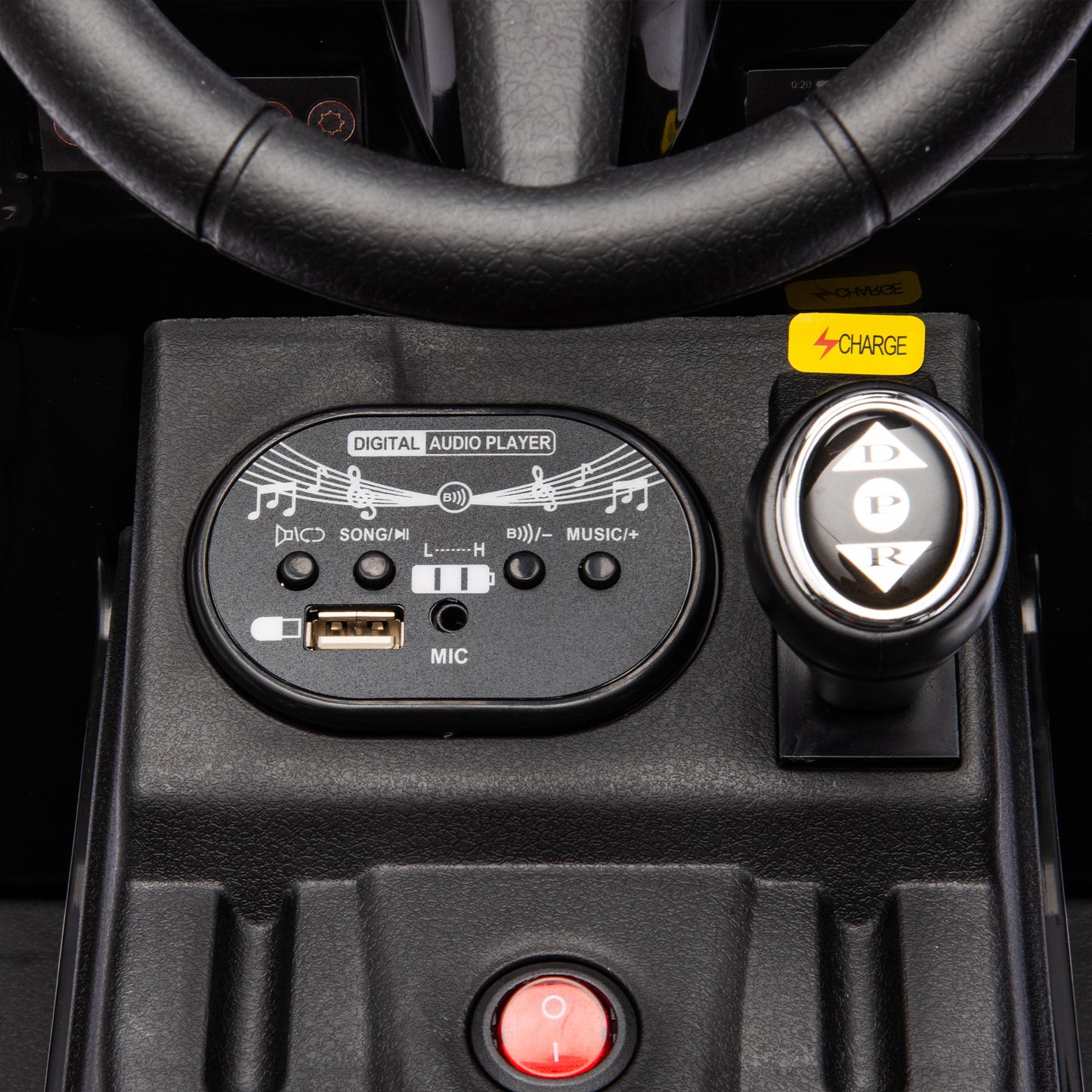 iRerts 12V Ride on Tractor, Powered Ride on Car for Kids Boys Girls Ages 3-6 Gifts, Kids Ride on Toys Electric Cars with Removable Storage Tug, Bluetooth ,Music, MP3/USB Ports, LED Light, Black