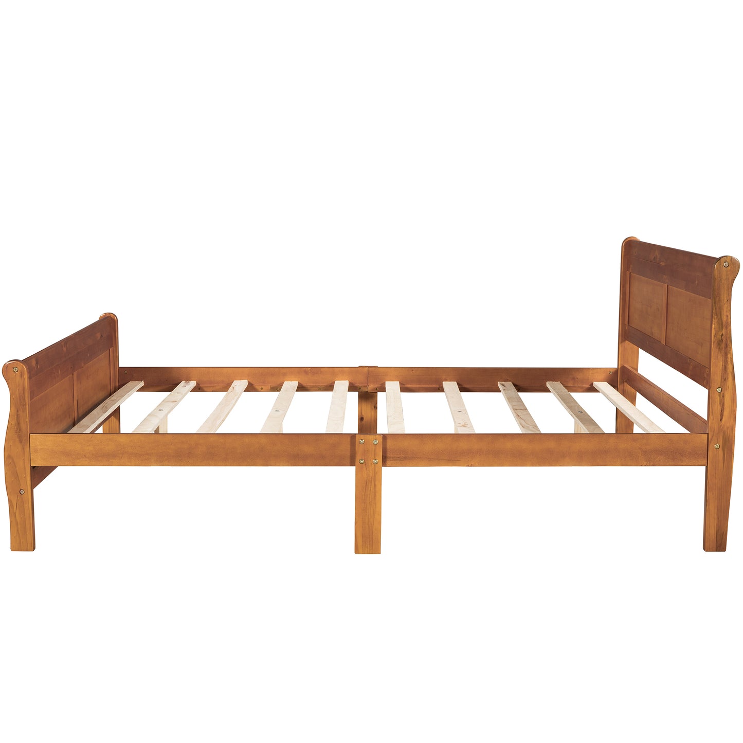 iRerts Wood Queen Platform Bed Frame, Modern Queen Bed Frame with Headboard, Queen Size Wood Platform Bed with Wooden Slat Support, No Box Spring Needed, Easy Assembly, Oak