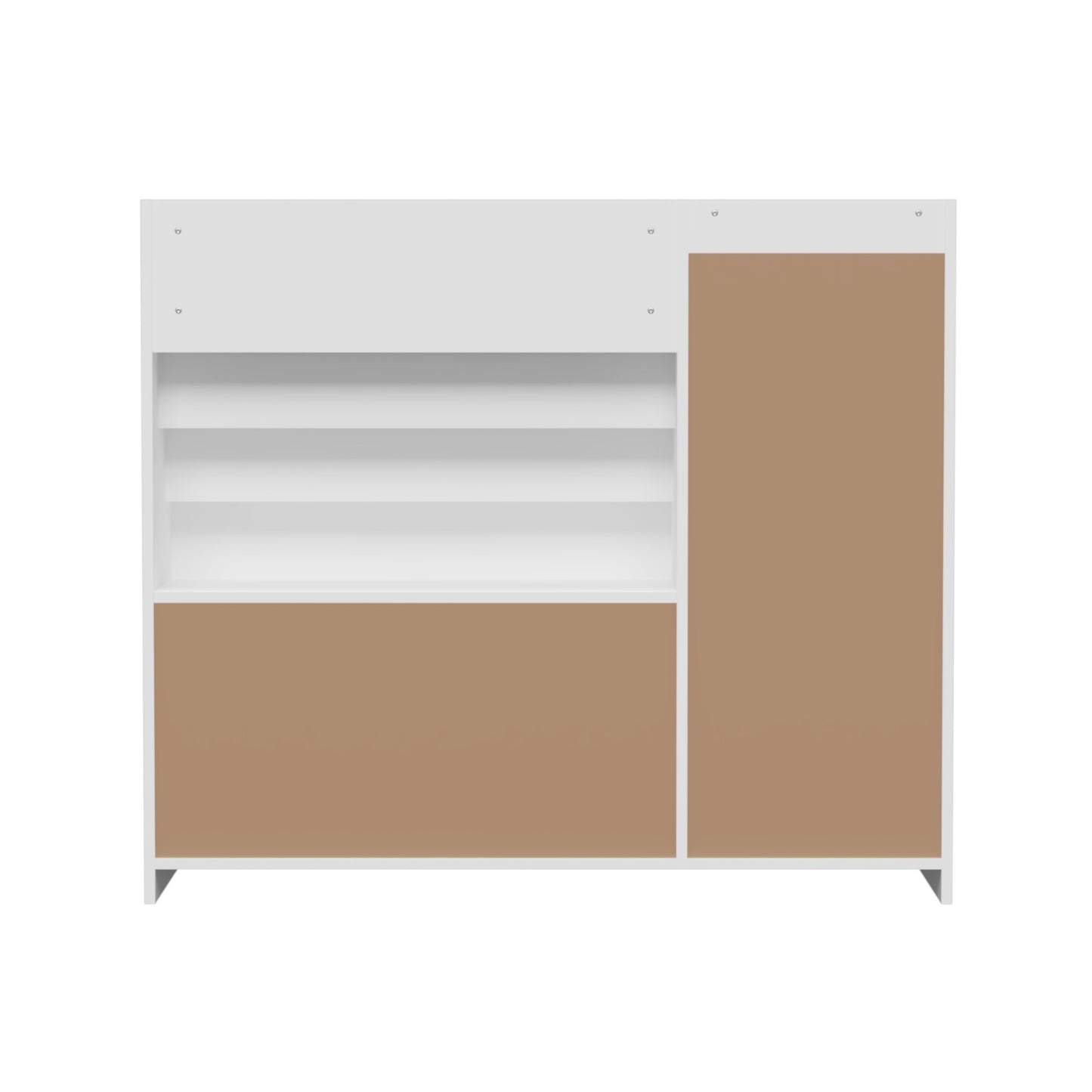 Kids Bookshelf and Toy Storage Organizer with 3 Drawers, Wooden Cube Bookcase for Children Toddlers with 4 Tier Book Display Shelf, for Kids Baby Room, Bedroom, Living Room, White