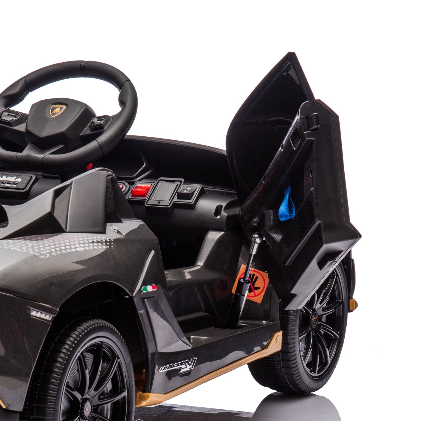 12V Powered Ride On Cars, Lamborghini Aventador Xago Kids Car Electric Vehicle for Girls Boys Christmas Gifts, Kids Ride on Toys with Remote Control, Bluetooth, Music, MP3/USB Ports, LED lights, White