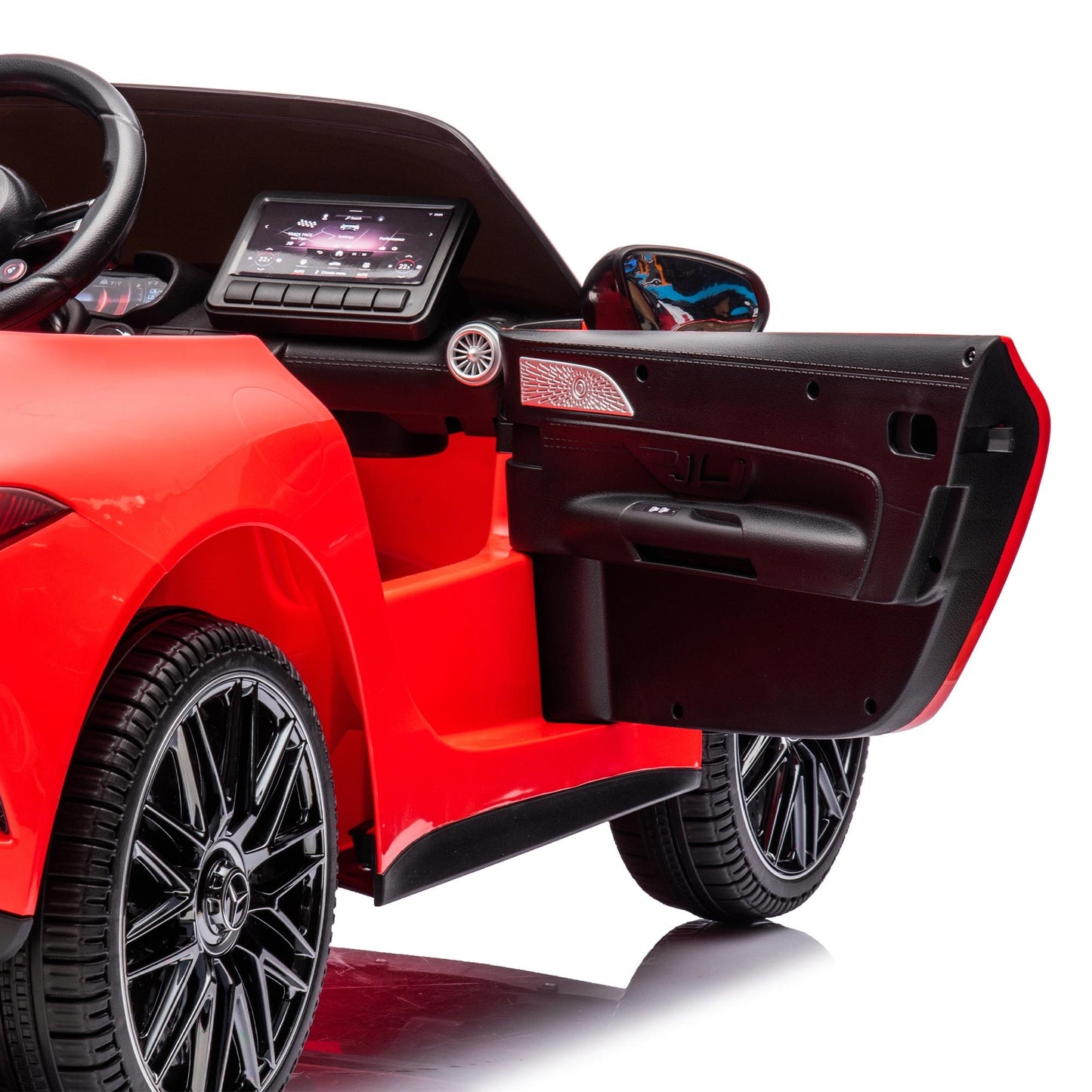 iRerts Red 24V Mercedes Benz SL63 Powered Ride On Cars with Remote Control, 4 Wheels Electric Car for Kids with Bluetooth, Music, USB, LED Light, Ride on Toys for Kids 3-8 Ages Boys Girls Gifts