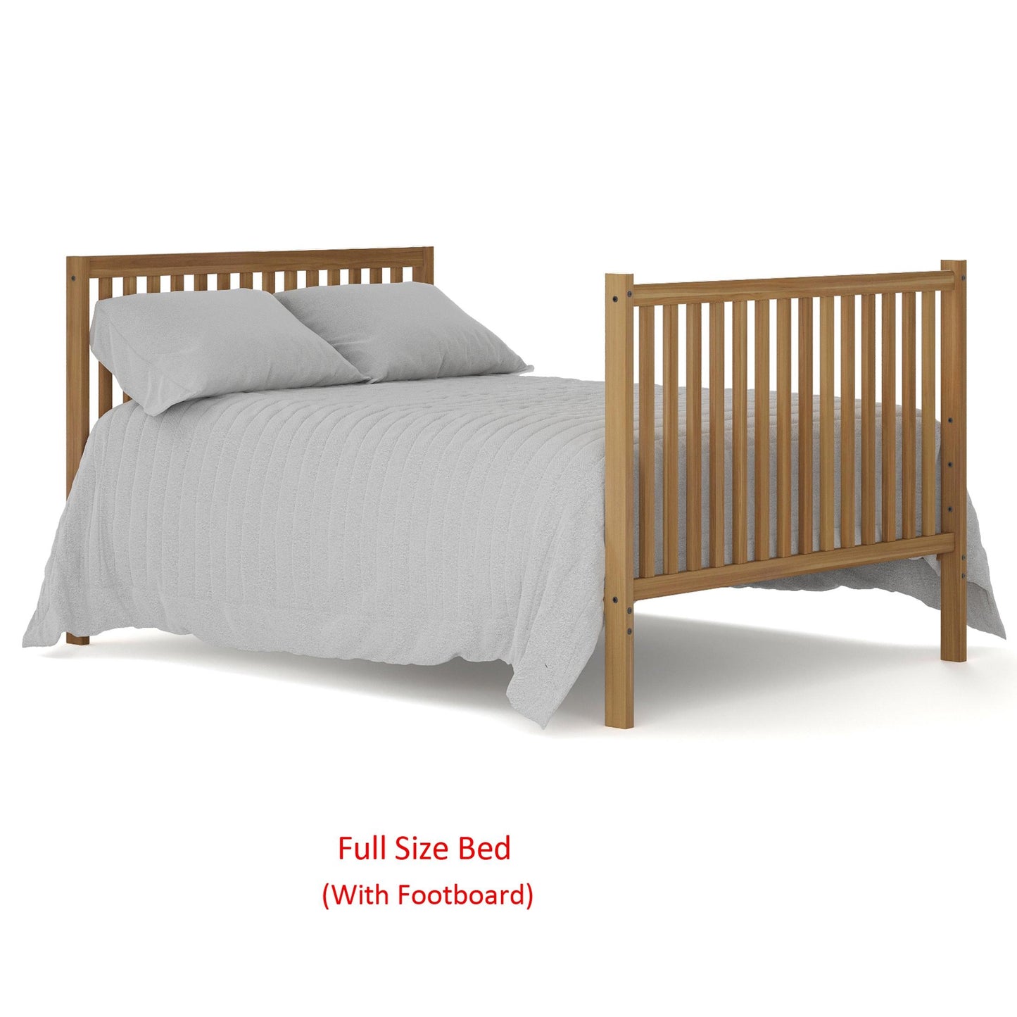 iRerts 5 In 1 Convertible Baby Crib, Wood Convertible Crib Toddler Bed with Wood Legs, Converts from Baby Crib to Toddler Bed, Fits Standard Full-Size Crib Mattress, Easy to Assemble, Natural