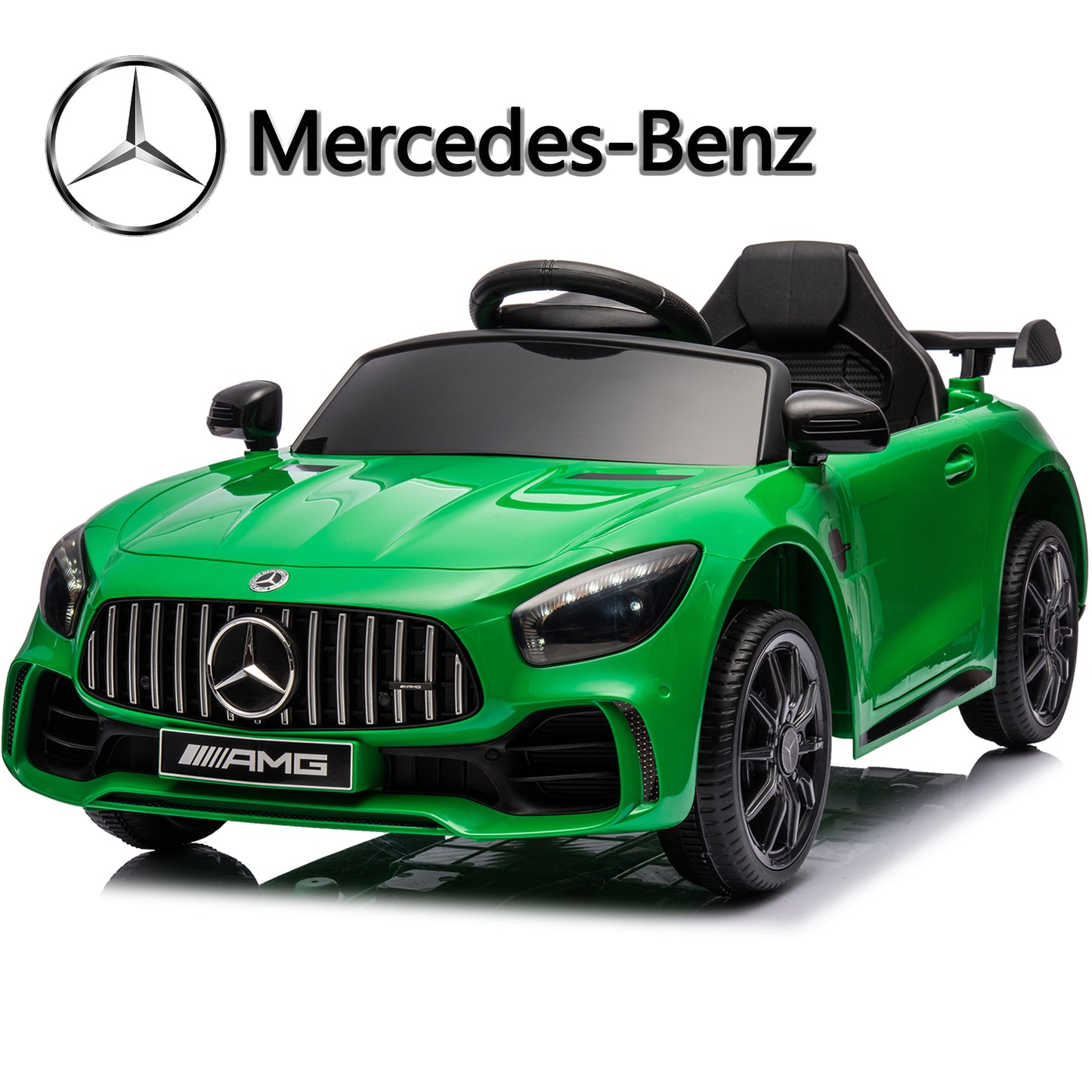 12V Ride on Car for Girls and Boys?Licensed Mercedes Benz Electric Vehicle, MP3, AUX, TF Card Slot, Ride on Toy for 3-5 Years Old