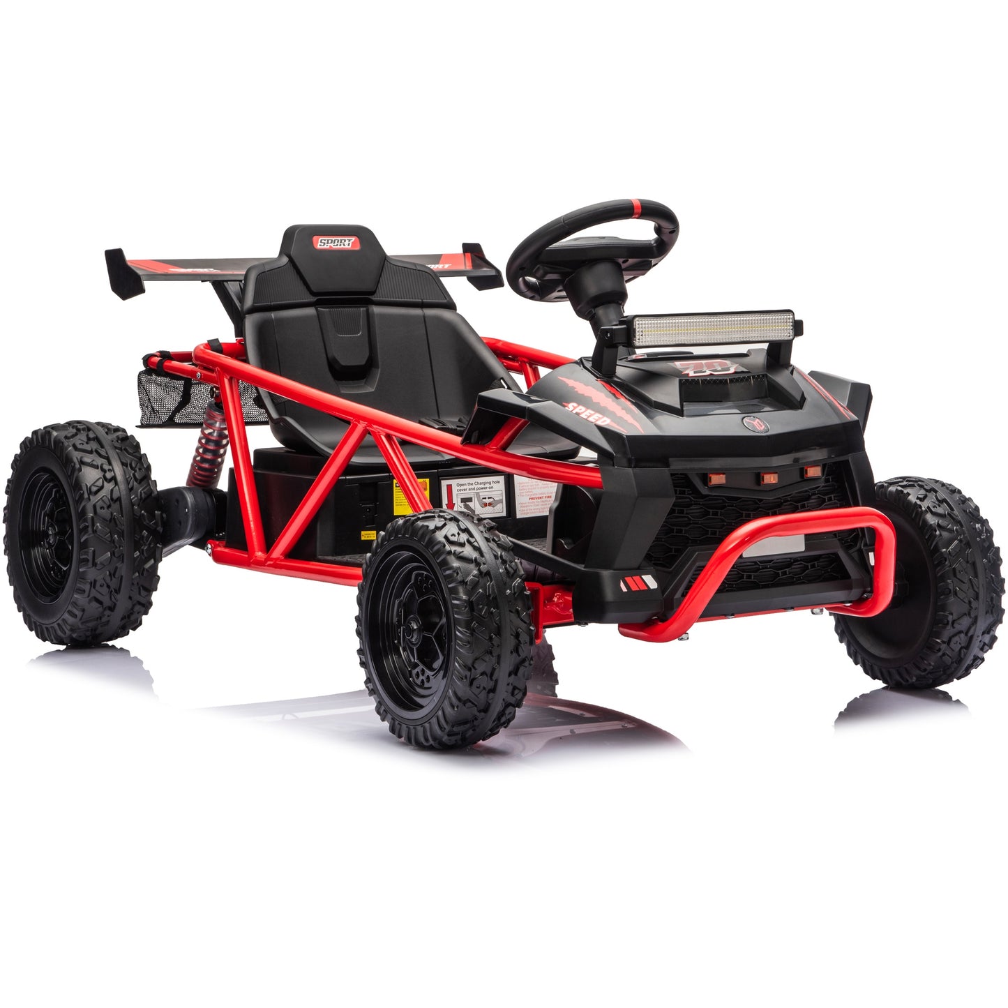 iRerts 36V Ride on Toys for Big Kids, Powered Ride on Cars with Bluetooth, Music, Real Wheels Spring Suspension, Kids Car Electric Ride on Vehicles for Boys Girls Ages 6+, Red