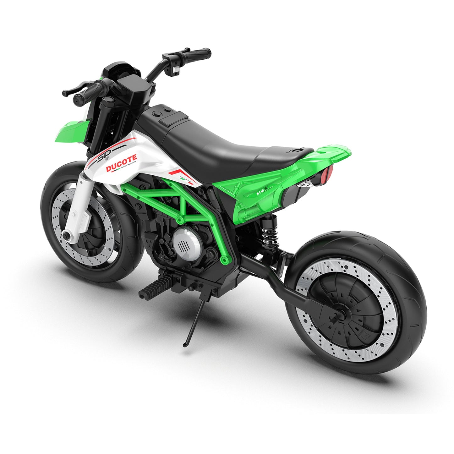 iRerts 24V Electric Dirt Bike for Kids, 200W Kids Electric Bike for Boys Girls Ages 6+, Kids Ride on Motorcycle with EVA Wheels, Suspension System, Safe Speed 4.35-9 MPH, Bluetooth Music, Green