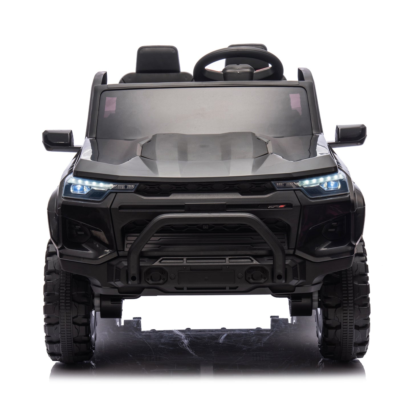 24V 2 Seater Ride on Truck, 4WD Powered Ride on Toy Car with Remote Control, Bluetooth, Music Player, 800W Motors, Back Box Storage, 3 Speeds, Kids Electric Vehicle for Boys Girls Gifts, Black