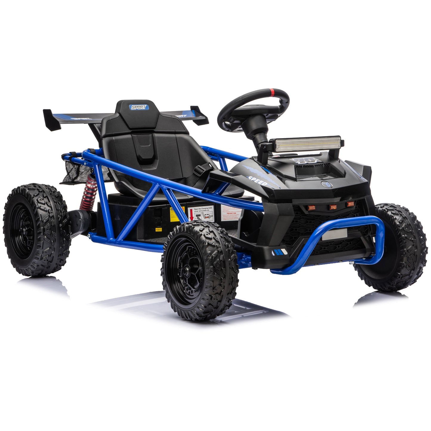 iRerts 36V Ride on Toys for Big Kids, Powered Ride on Cars with Bluetooth, Music, Real Wheels Spring Suspension, Kids Car Electric Ride on Vehicles for Boys Girls Ages 6+, Blue