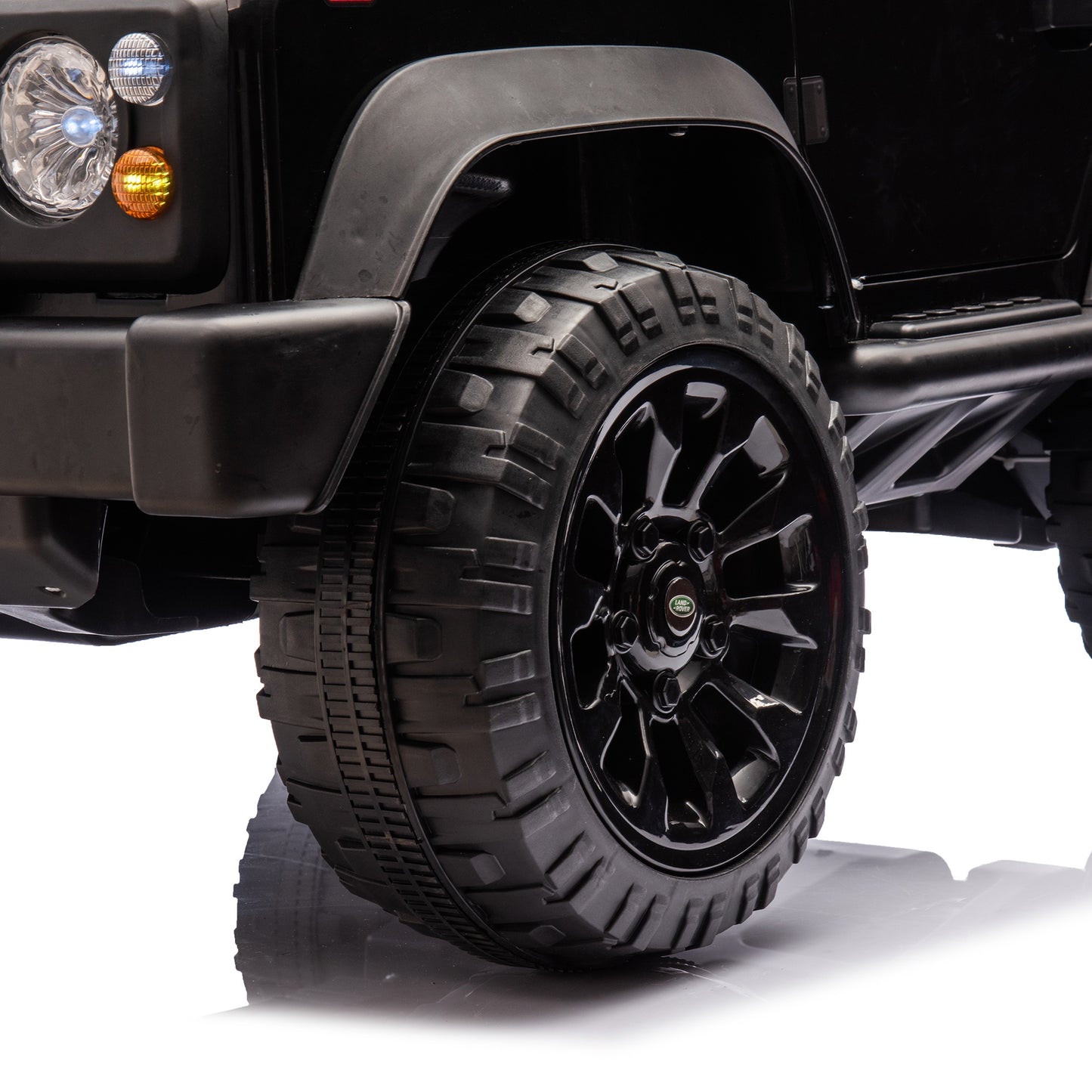 iRerts 24V 2 Seater Ride on Cars, Licensed Land Rover Defender Volta 5008 Ride on Toys for Big Kids with Remote Control, Bluetooth, Music, LED Lights, Powered Electric Car for Kids Ages 3-8, Black