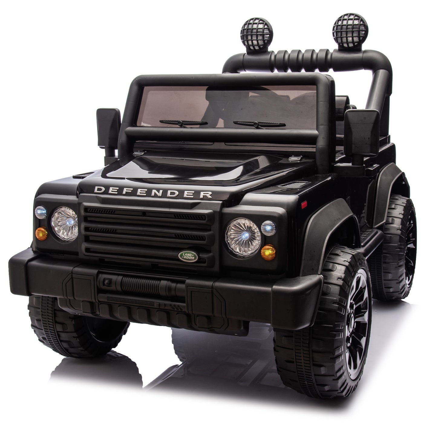iRerts 24V 2 Seater Ride on Cars, Licensed Land Rover Defender Volta 5008 Ride on Toys for Big Kids with Remote Control, Bluetooth, Music, LED Lights, Powered Electric Car for Kids Ages 3-8, Black